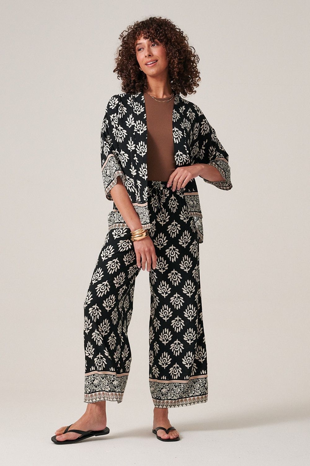 Klass. Printed Wide Leg Trousers