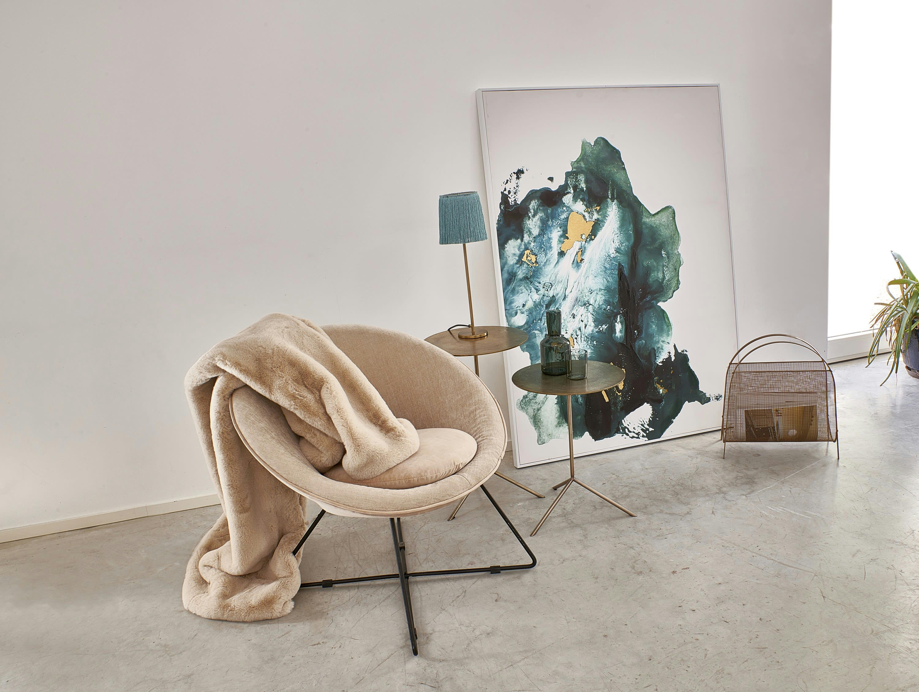 FLUF - Plaid en acrylique beige