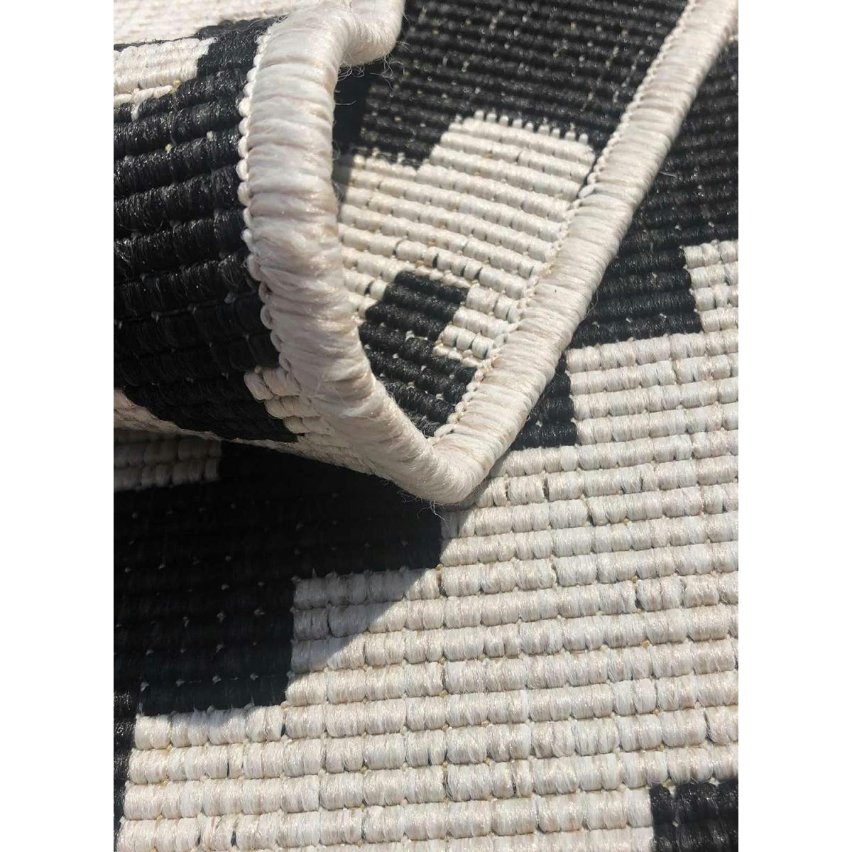 OUTDOOR BC ROMA REVERSIBLE - Tapis extérieur noir 80x150