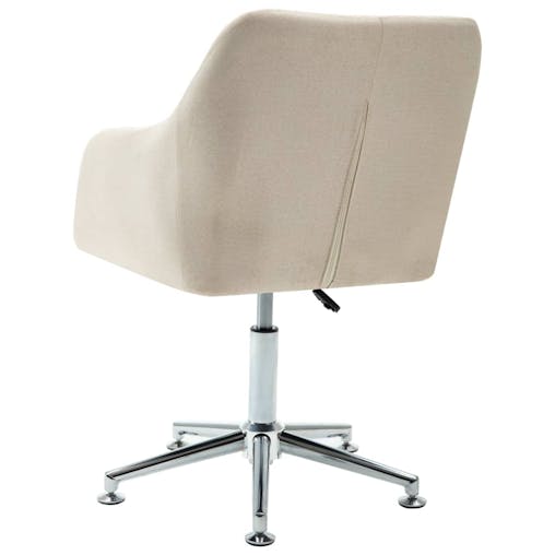 NNEVL Swivel Office Chair Cream Fabric