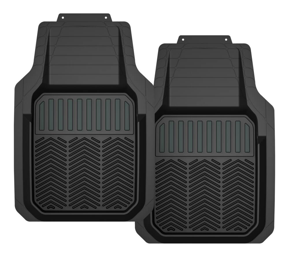 MotoMaster Deeper Tray Floor Mats, Black, 2-pk