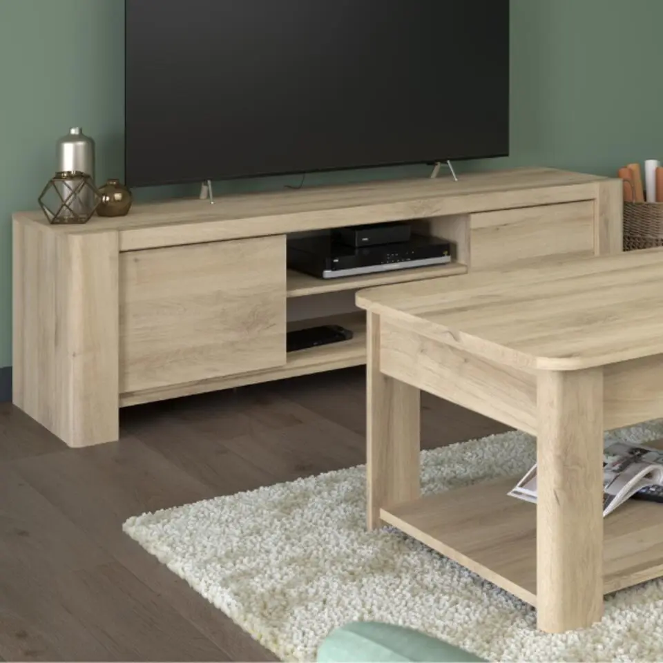 Tv-meubel Porto 146cm met 2 deuren - eikdecor