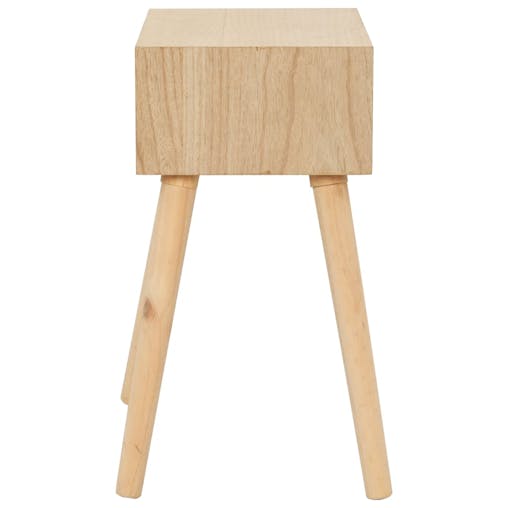 NNEVL Bedside Table with a Drawer 44x30x58.5 cm Solid Pinewood