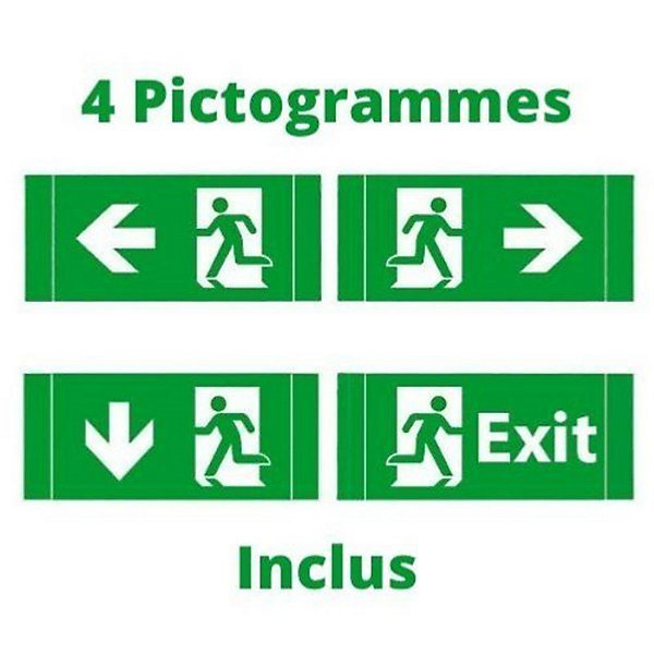 Bloc autonome d'éclairage de sécurité BAES 3h 3W 4 Pictogrammes - SILAMP