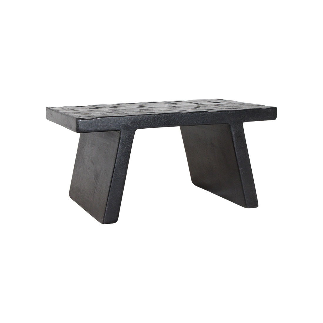 Raw materials krukje chiseled top - zwart - 40x25x20 cm