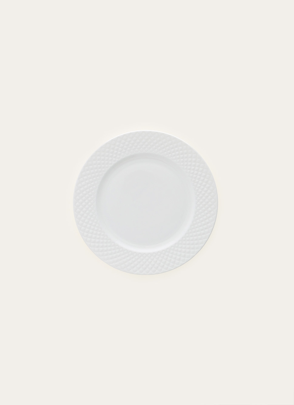 ASSIETTE à DESSERT EN PORCELAINE EMBOSS BLANC