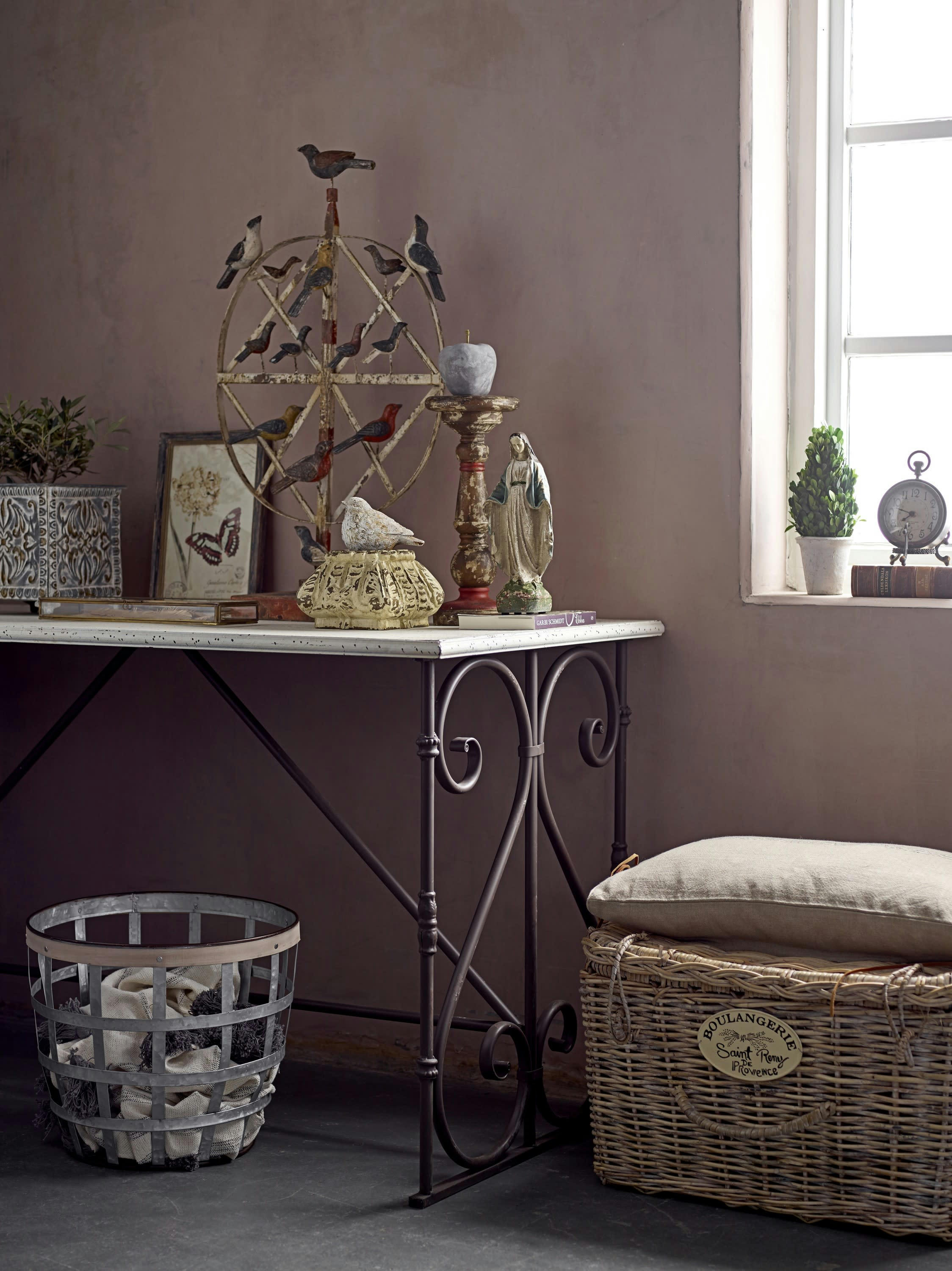 BALLEROY - Coussin en coton gris