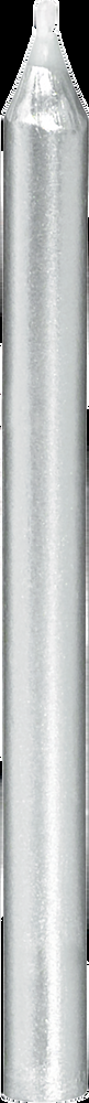 Birthday Candles, Metallic Silver & Dark Blue with Silver Glitter, 12-pk