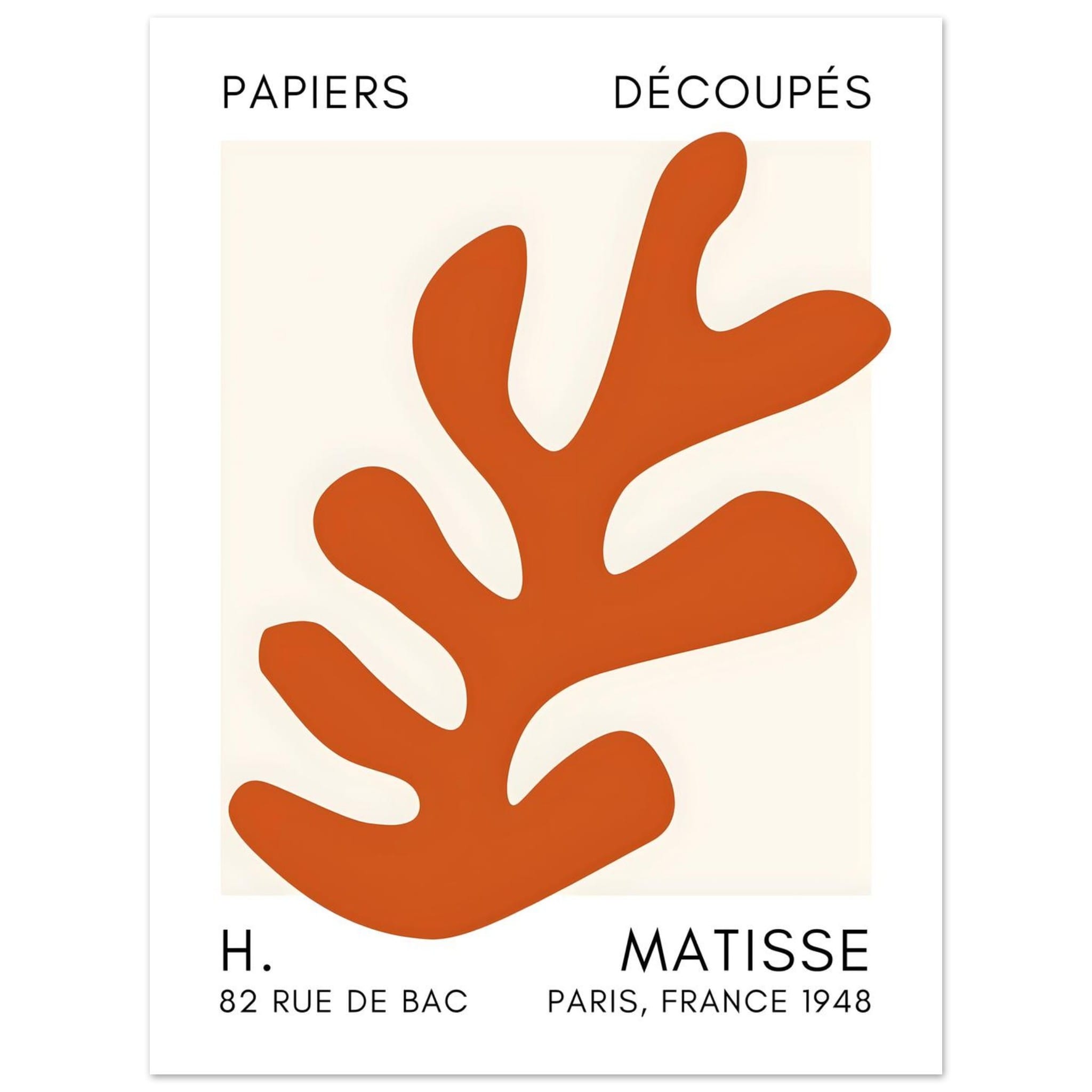 Artfulprints Poster Matisse – Ocean petals orange  - 30x40 cm - Oranje