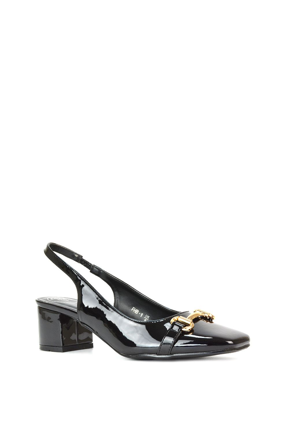 XY London Selena' Slingback Mid Heels With Square Toe