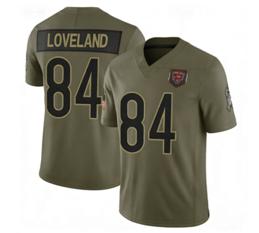 Colston Loveland Chicago Bears Nike 2025 Salute to Service Limited Jersey - Olive