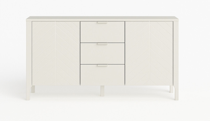 Komoda MALUBA 153 cm kaszmir z wzorem JODEŁKI