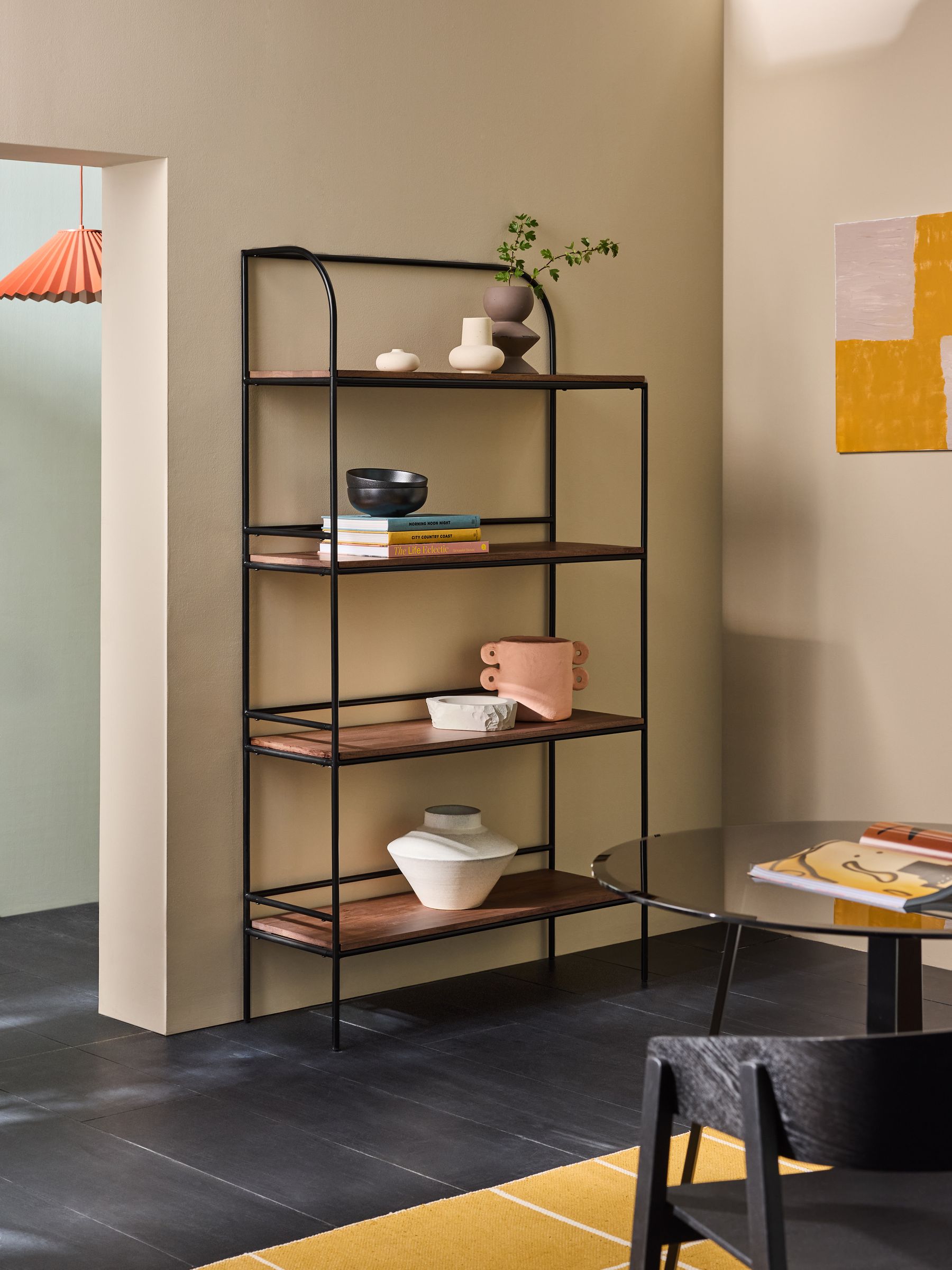 Lomond Shelving Unit in Mango Wood Metal