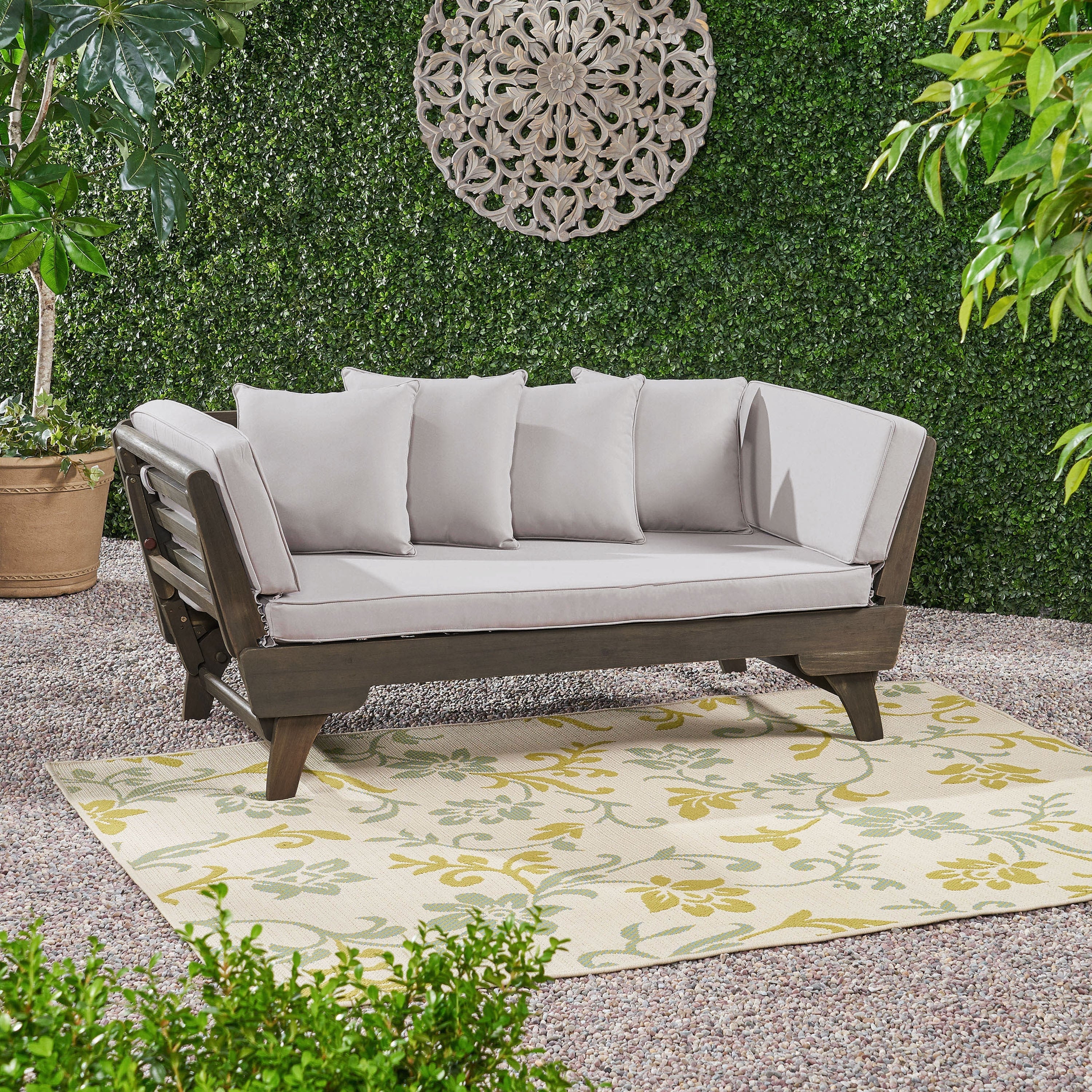 Ottavio Outdoor Daybed with Cushions by Christopher Knight Home