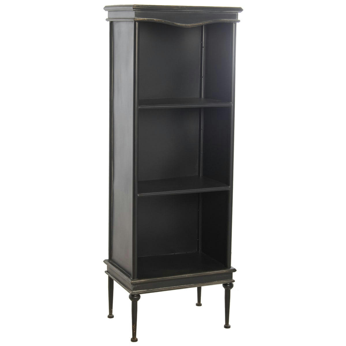- Étagère classique sur pied en métal noir vieilli 56x28x160cm