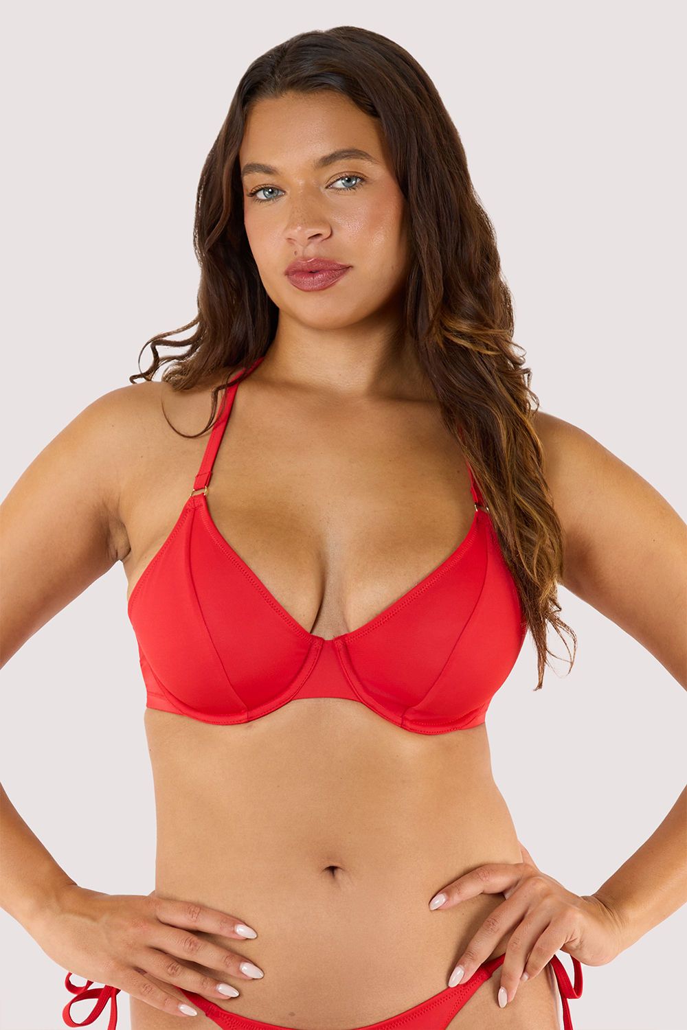 Wolf & Whistle Paloma Red Underwired Halterneck 'Bikini Top'