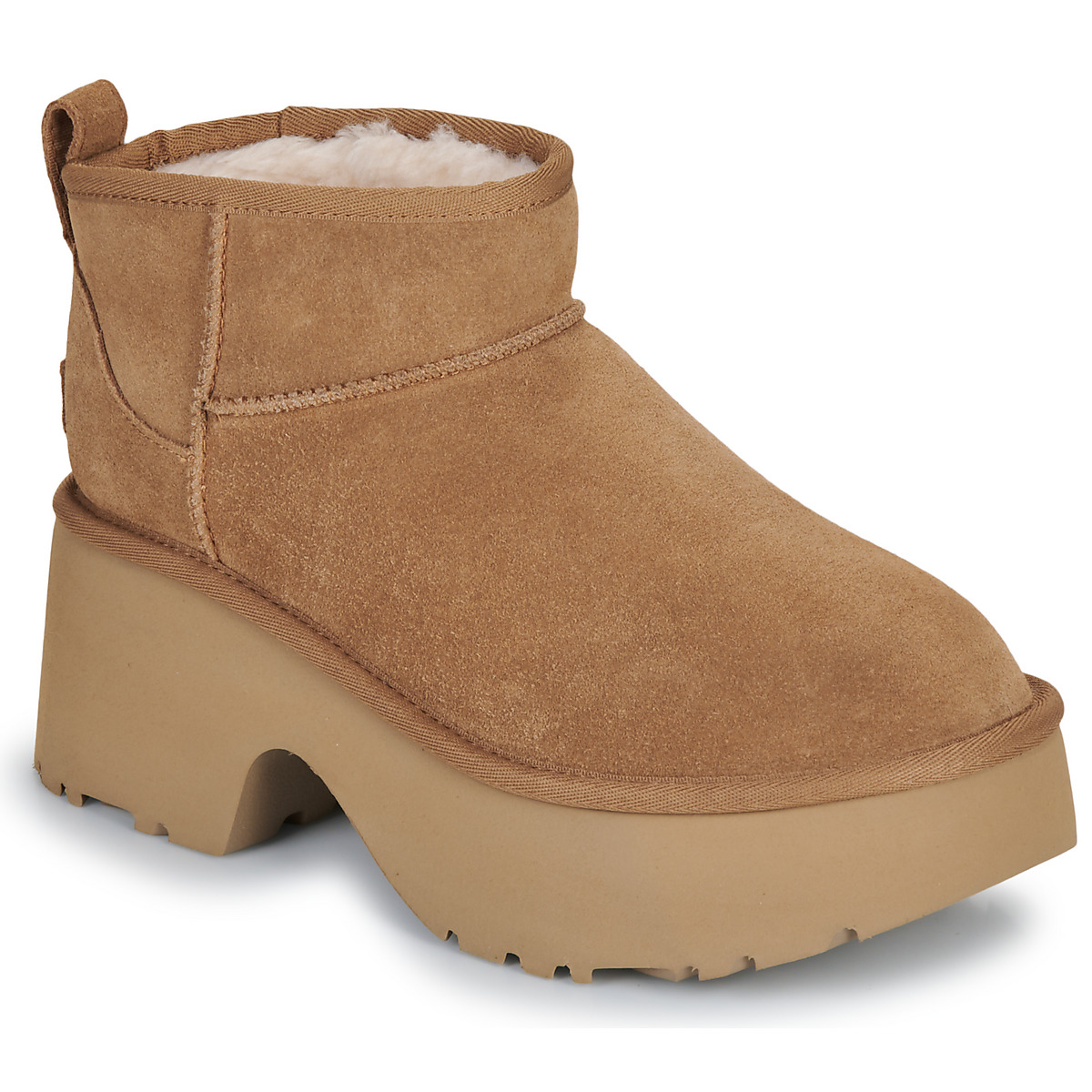 UGG - W CLASSIC ULTRA MINI NEW HEIGHTS - Cognac