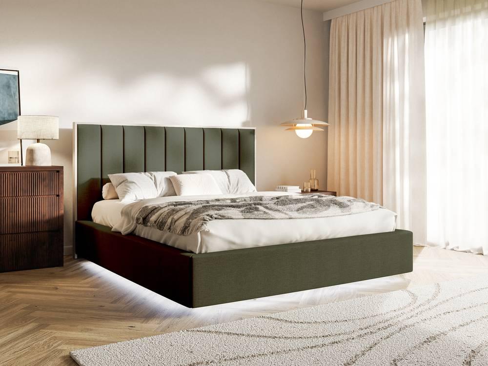 Bedframe Taavi chenille met verlichting 180 x 200 cm