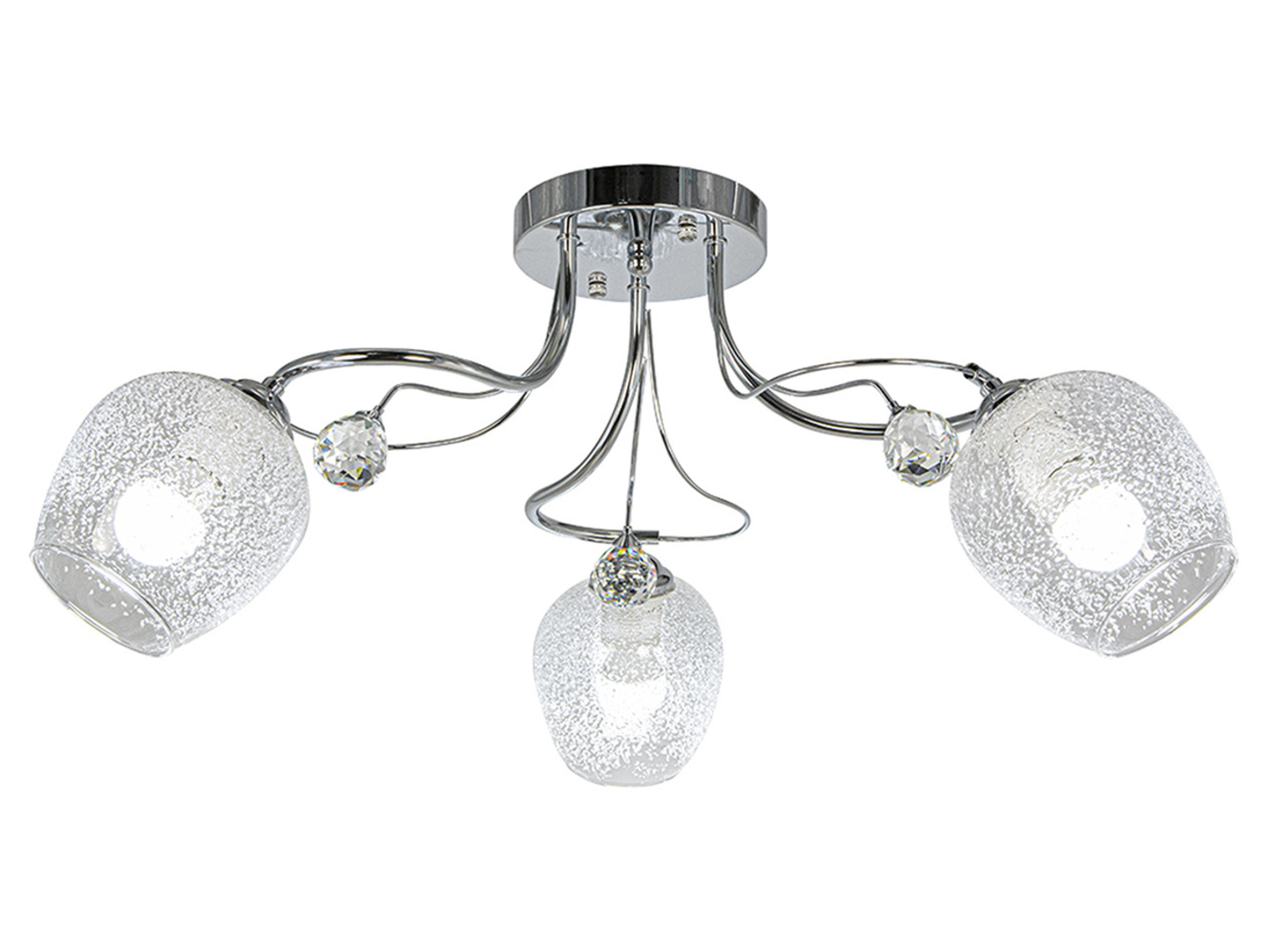 Lampa sufitowa Blanka 3-punktowa metalowy srebrny