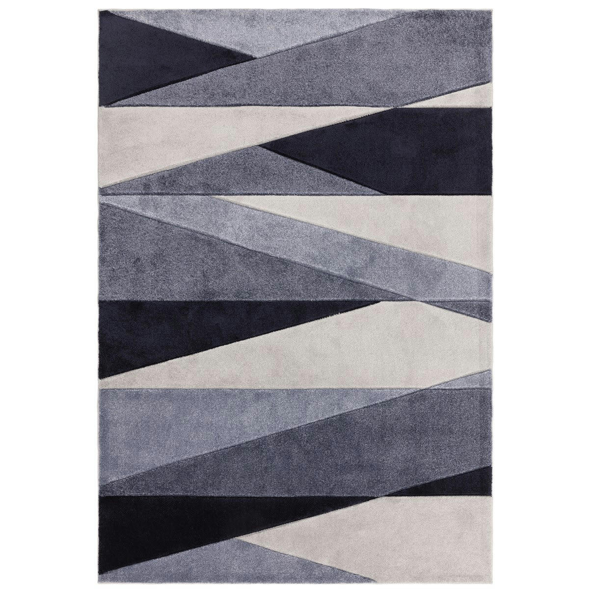 SAGOL - Tapis de salon en polypropylène bleu 120x170 cm