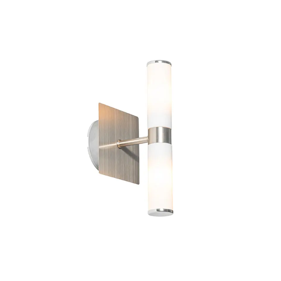 Qazqa wandlamp met glas bath zilverkleurig g9