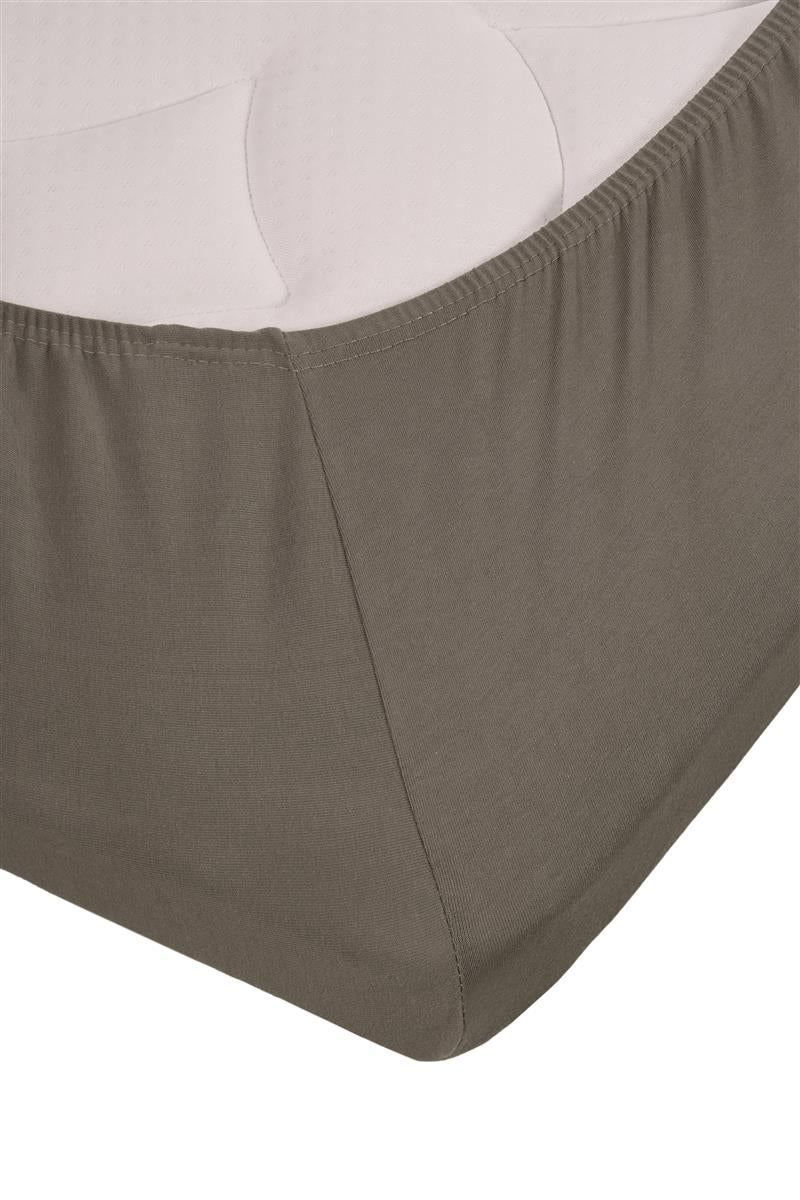 Beddinghouse Jersey Lycra - Topper Hoeslaken - 90x200/220 - Warm Grijs