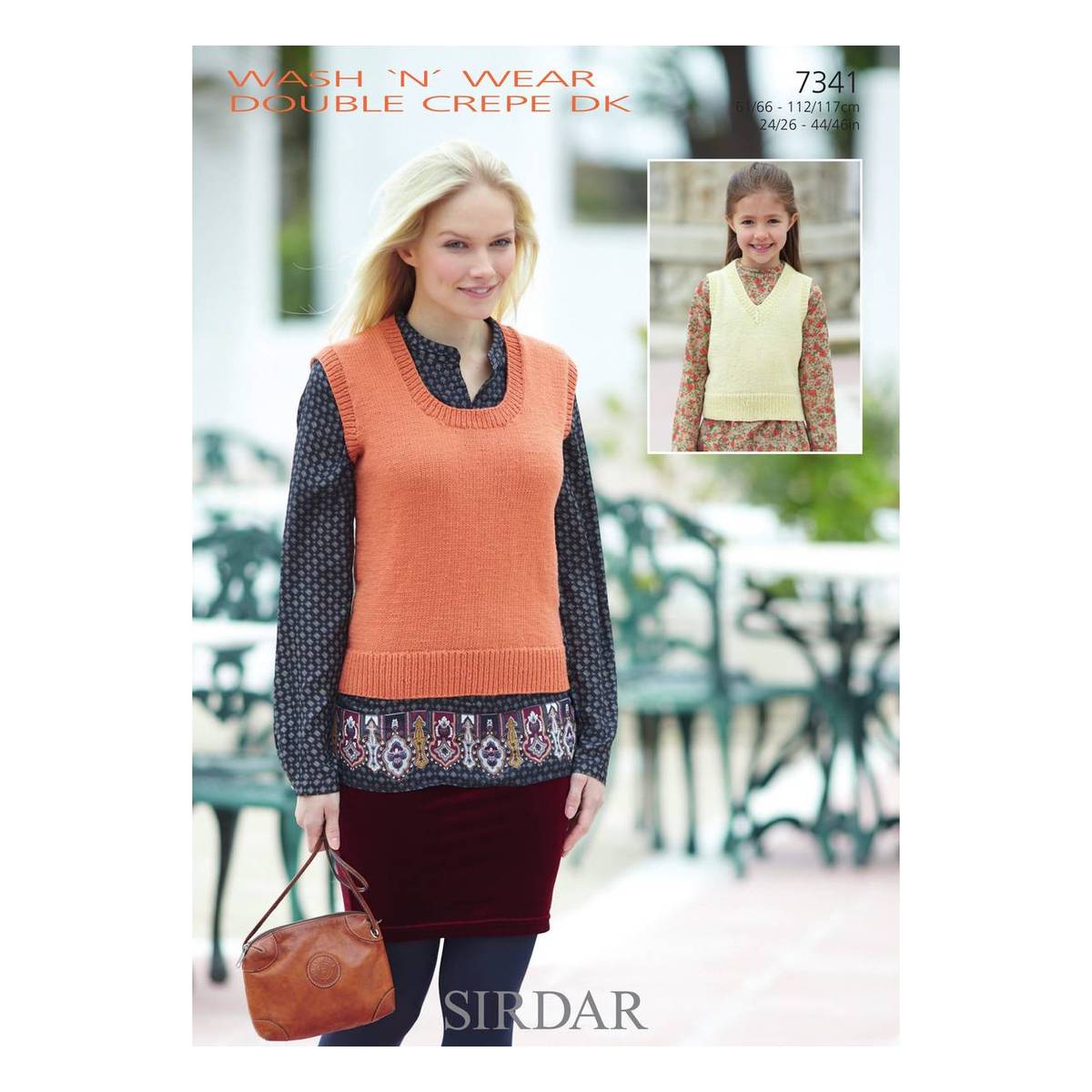 Sirdar Wash 'n' Wear Double Crepe DK Tank Tops Digital Pattern 7341