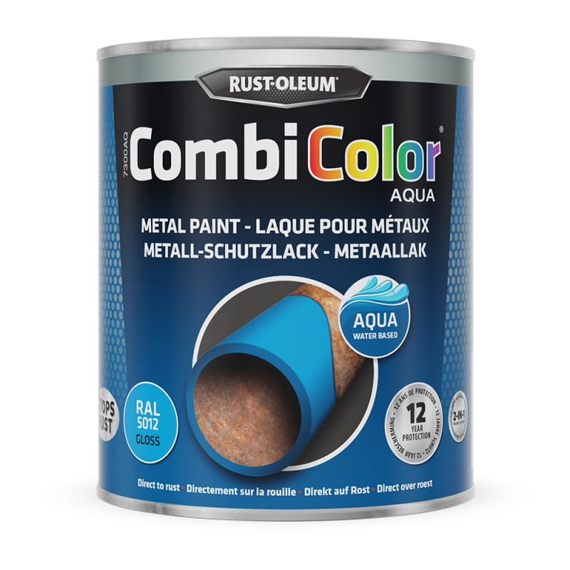Laque Combicolor Aqua bleu clair brillant 0,75 L RUST-OLEUM
