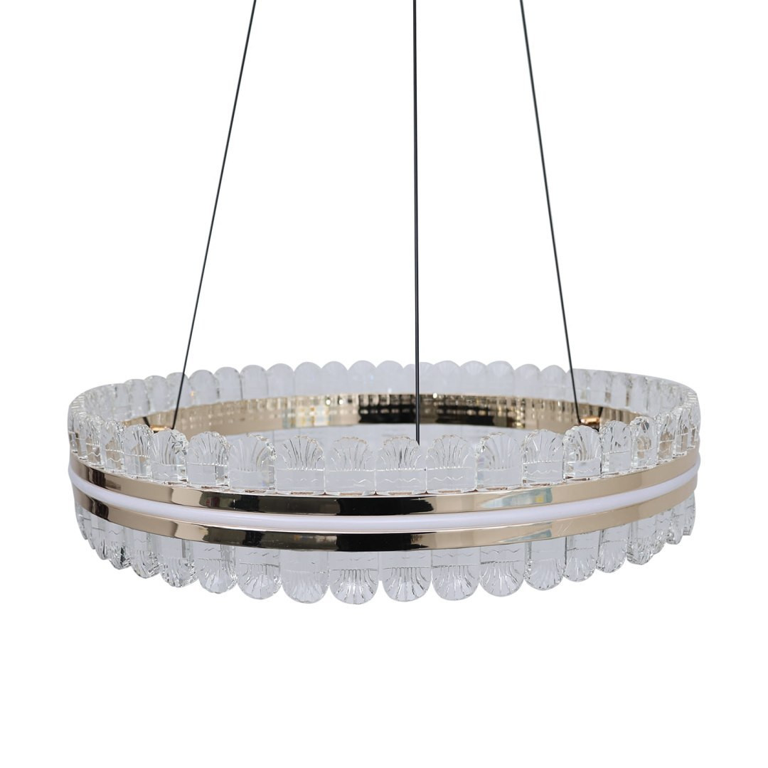 Złota lampa RING Medusa z kryształami w kształcie meduzy 60