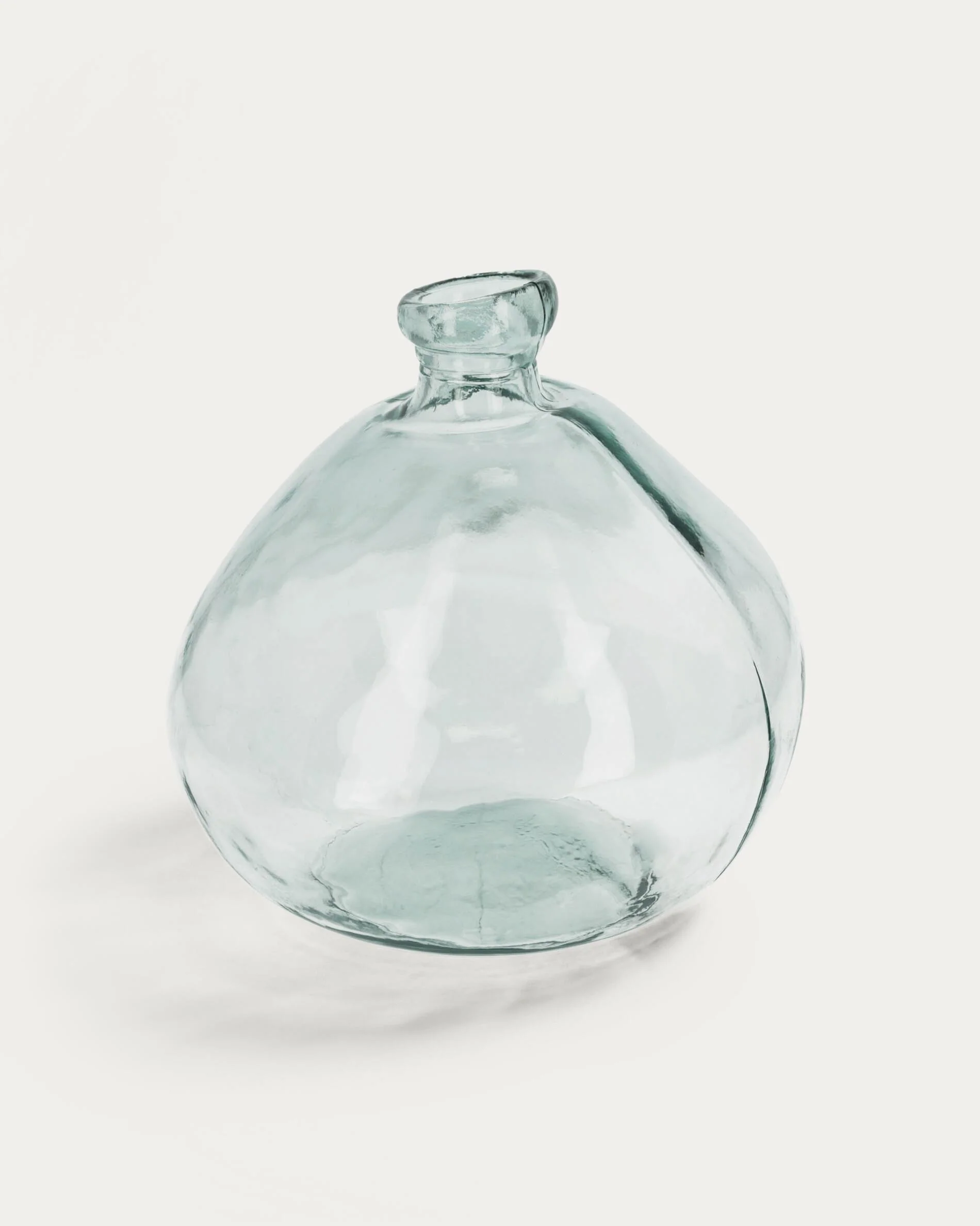 Brenna vase in 100% recycled transparent glass, 33 cm