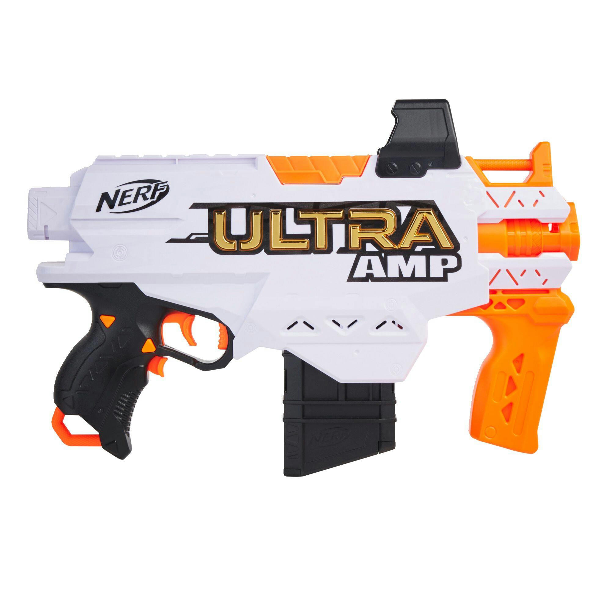 NERF Ultra Amp Bravo Motorized Blaster w/6 NERF Ultra Darts & 6-Dart Clip, Ages 8+
