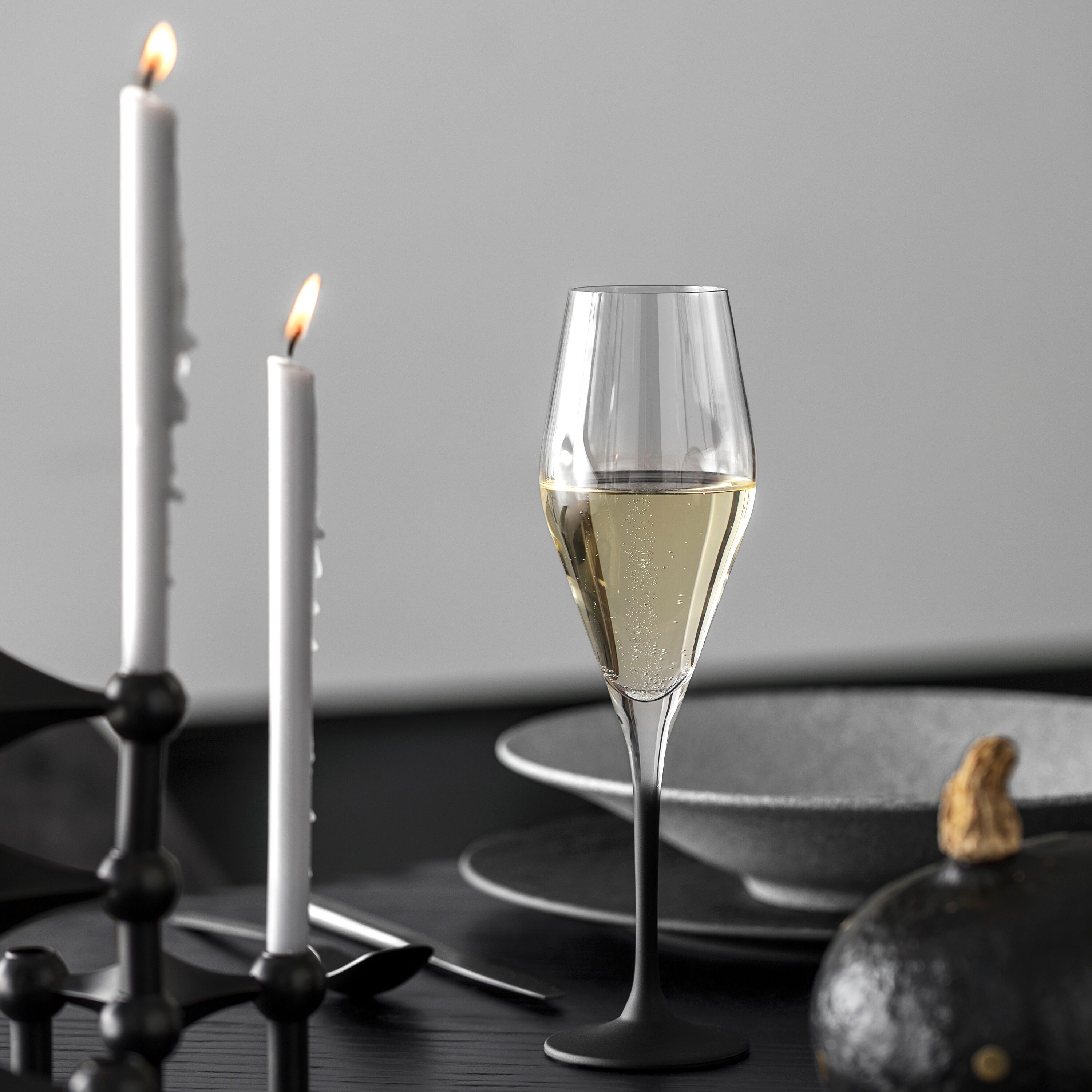 Manufacture Champagne glass - Clear, 4.1 oz, crystal glass