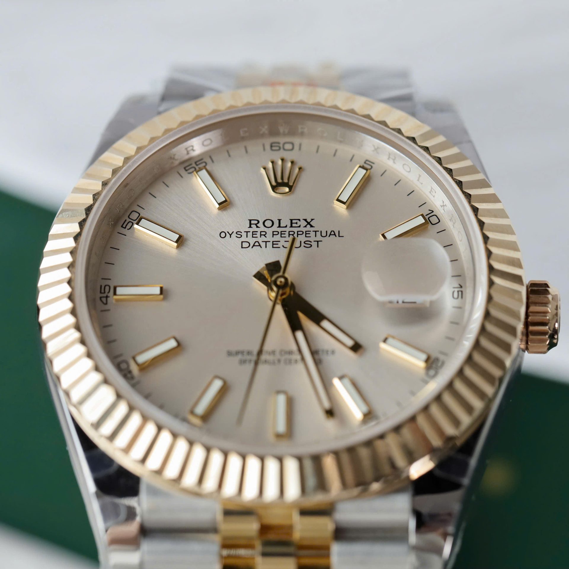 Rolex Datejust SS/YG Plated White Dial 41mm Jub Super Clone