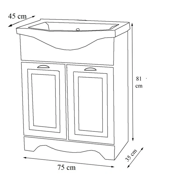Waschplatz-Set »Casalo«, BxHxT: 75 x 81 x 45 cm