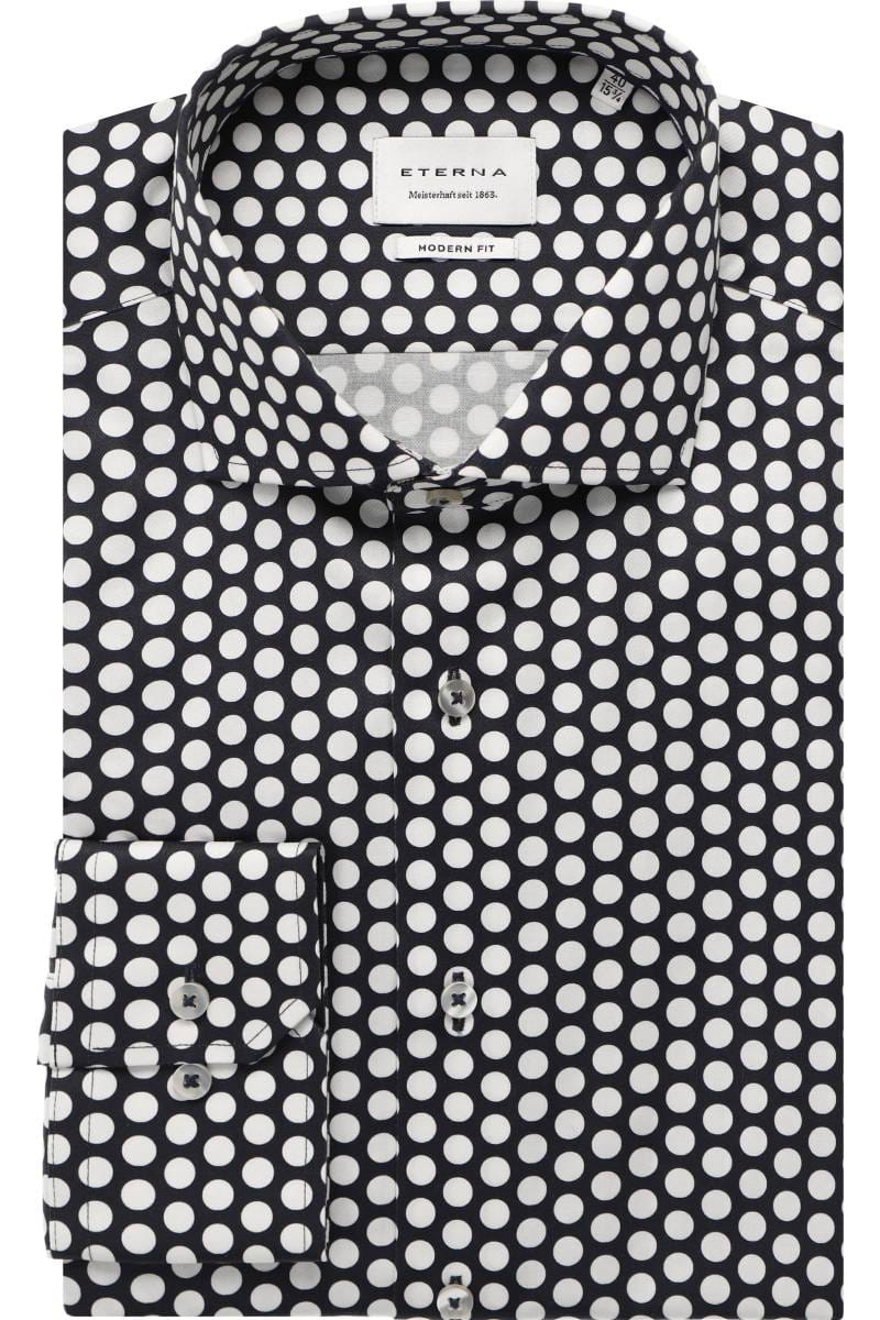 ETERNA Modern Fit Hemd marine, Bedruckt