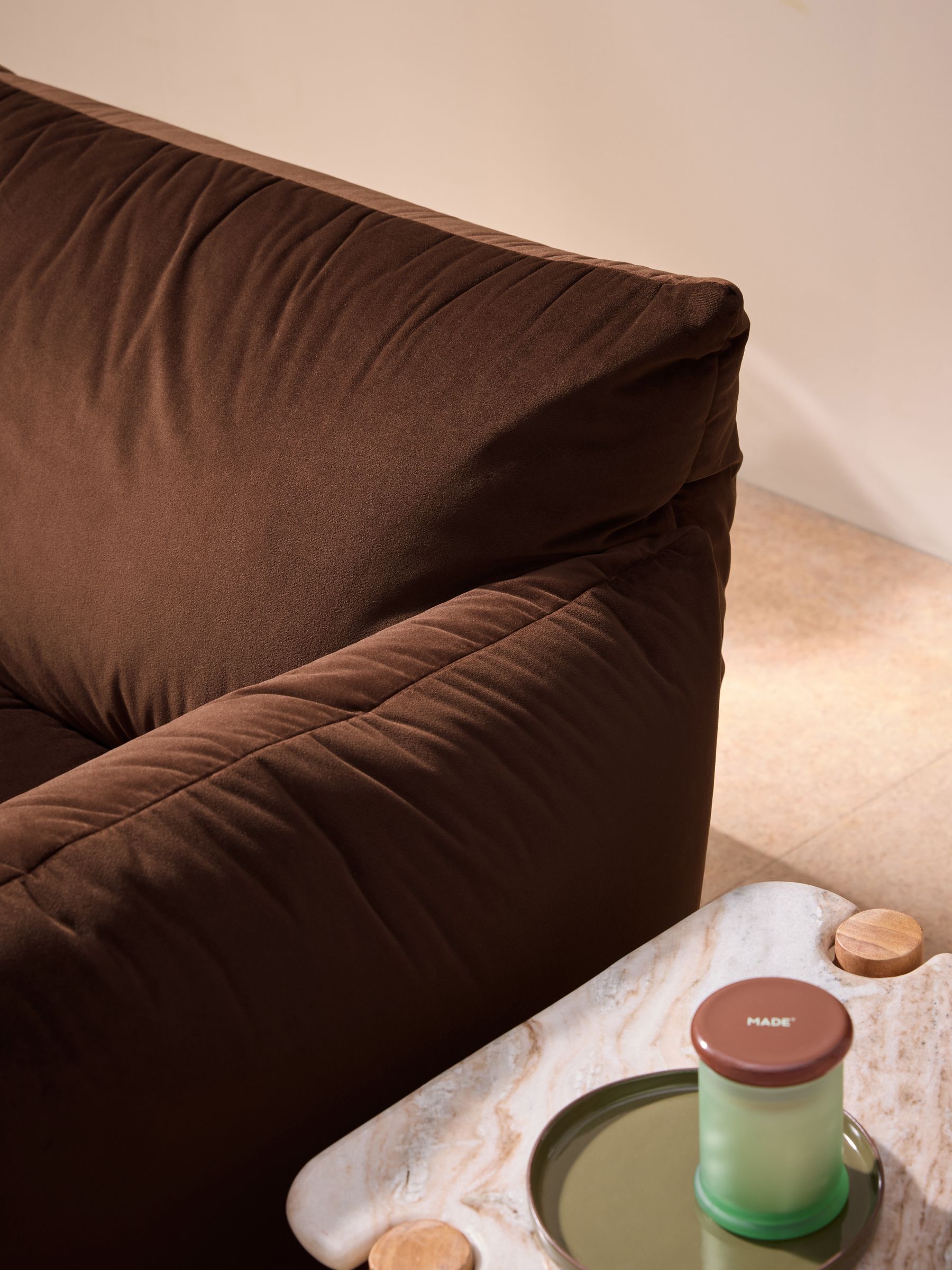 Jude 2 Seater Sofa in Chocolate Brown