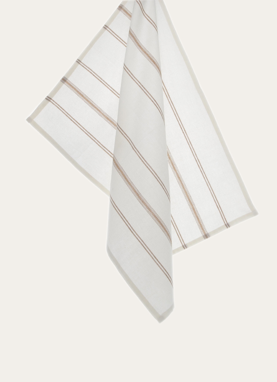 TORCHON RAYÉ EN TOILE DE COTON ROUGE