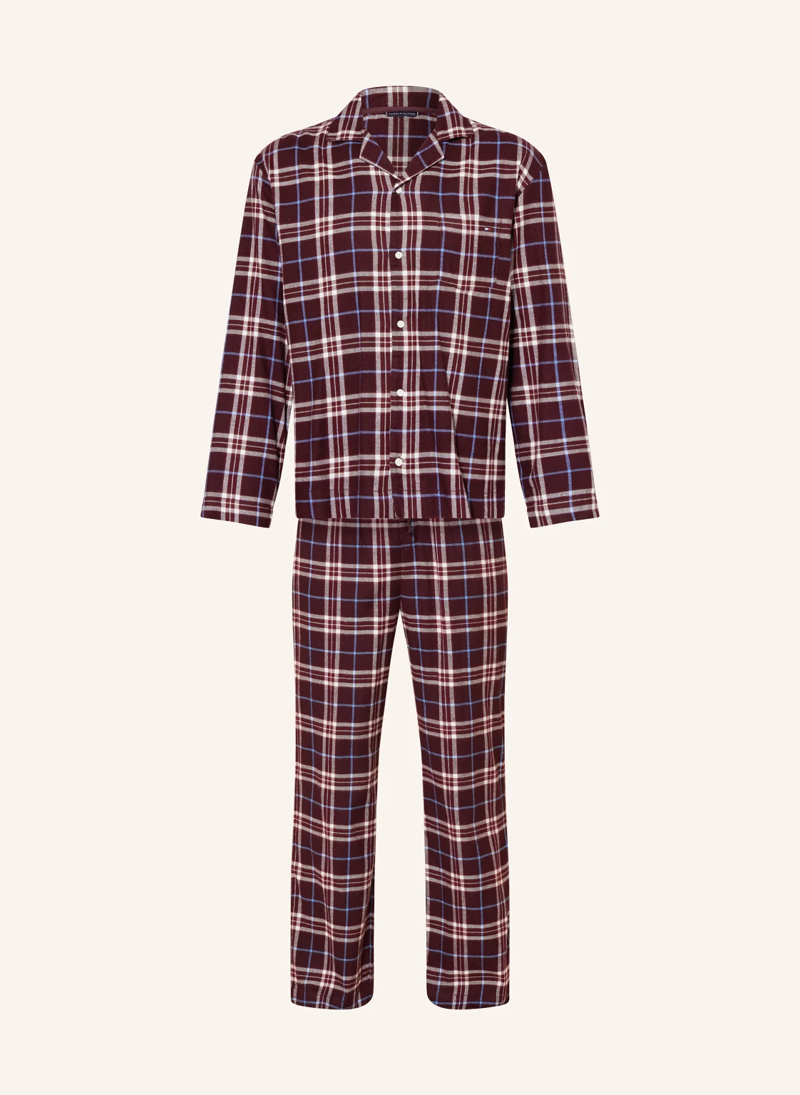 TOMMY HILFIGER Schlafanzug aus Flanell
