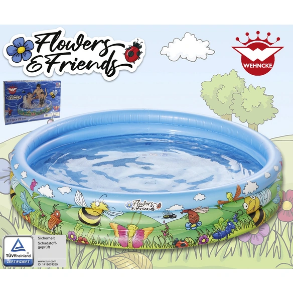 Pool »Flowers & Friends«, blau/grün, Breite: 122 cm