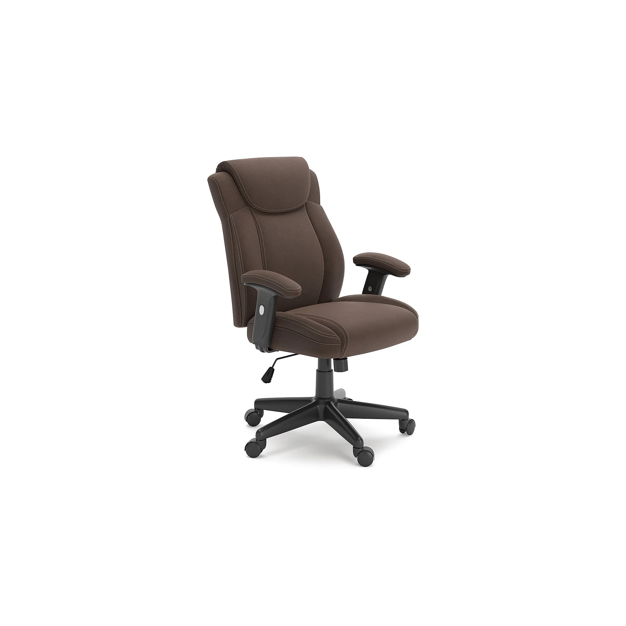 Signature Design by Ashley Corbindale Brown/Black Home Office Swivel Desk Chair - 25W x 27D x 39H
