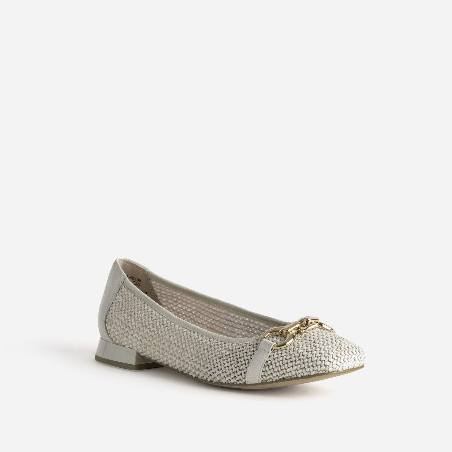 Ballerine CAPRICE écrue mesh détail bijou
