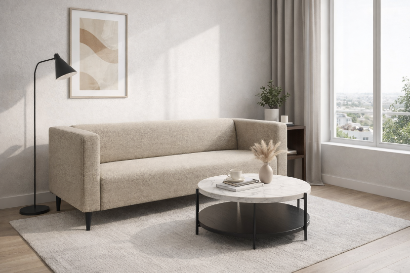 Nowoczesna wygodna sofa trzyosobowa tapicerowana CALMO curio 09