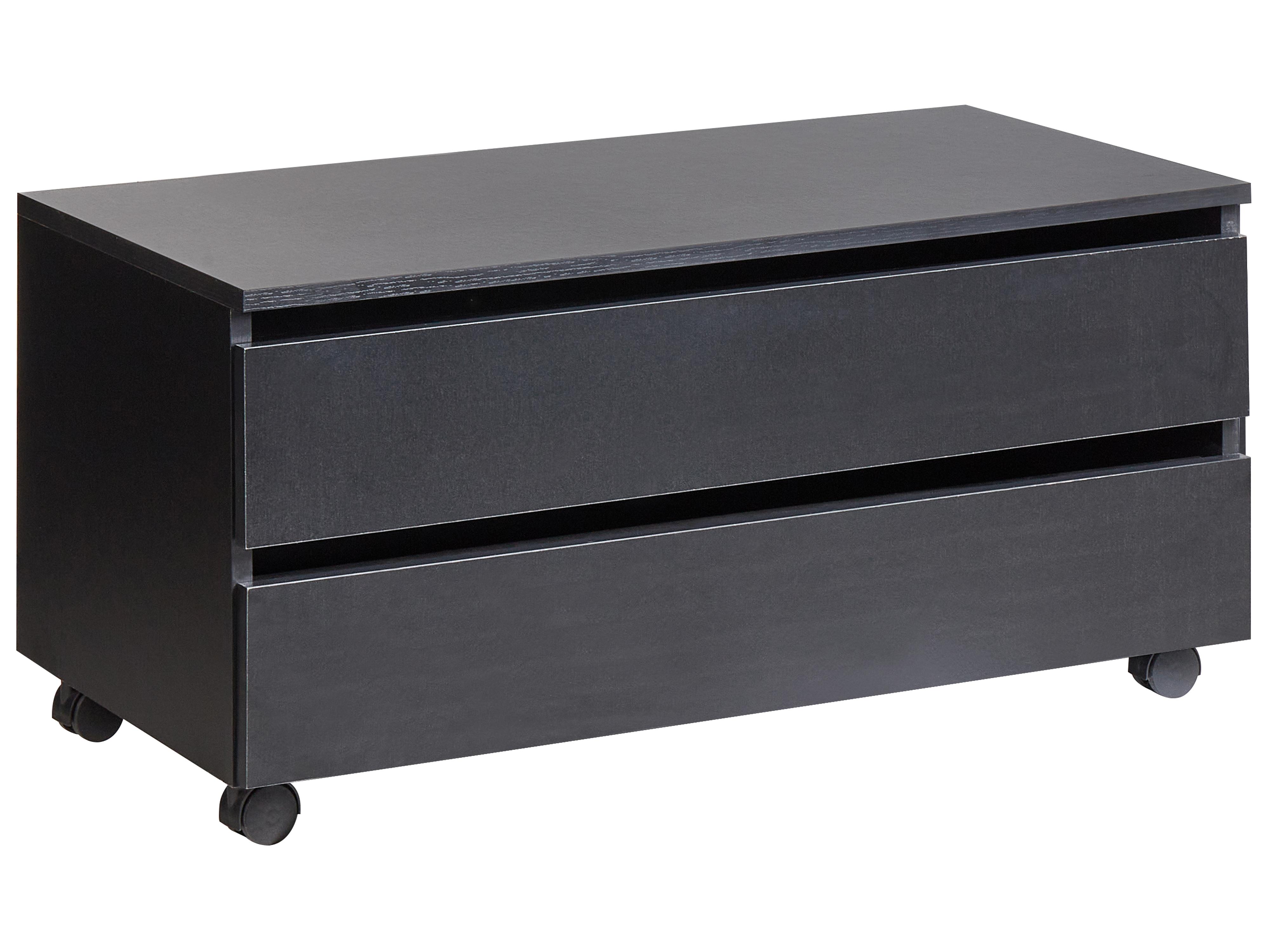 Bathroom Cabinet TERESINA with Wheels 80 cm Black