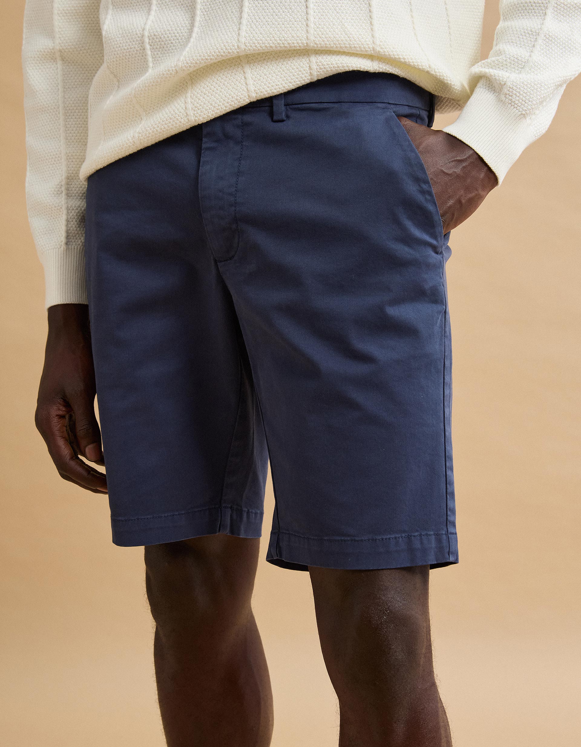 Calções Chino, Homem, Azul Escuro