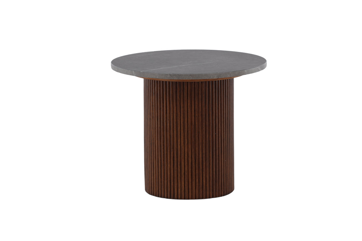 Rebellenclub Salontafel Mou - Ø52 cm - Walnoot