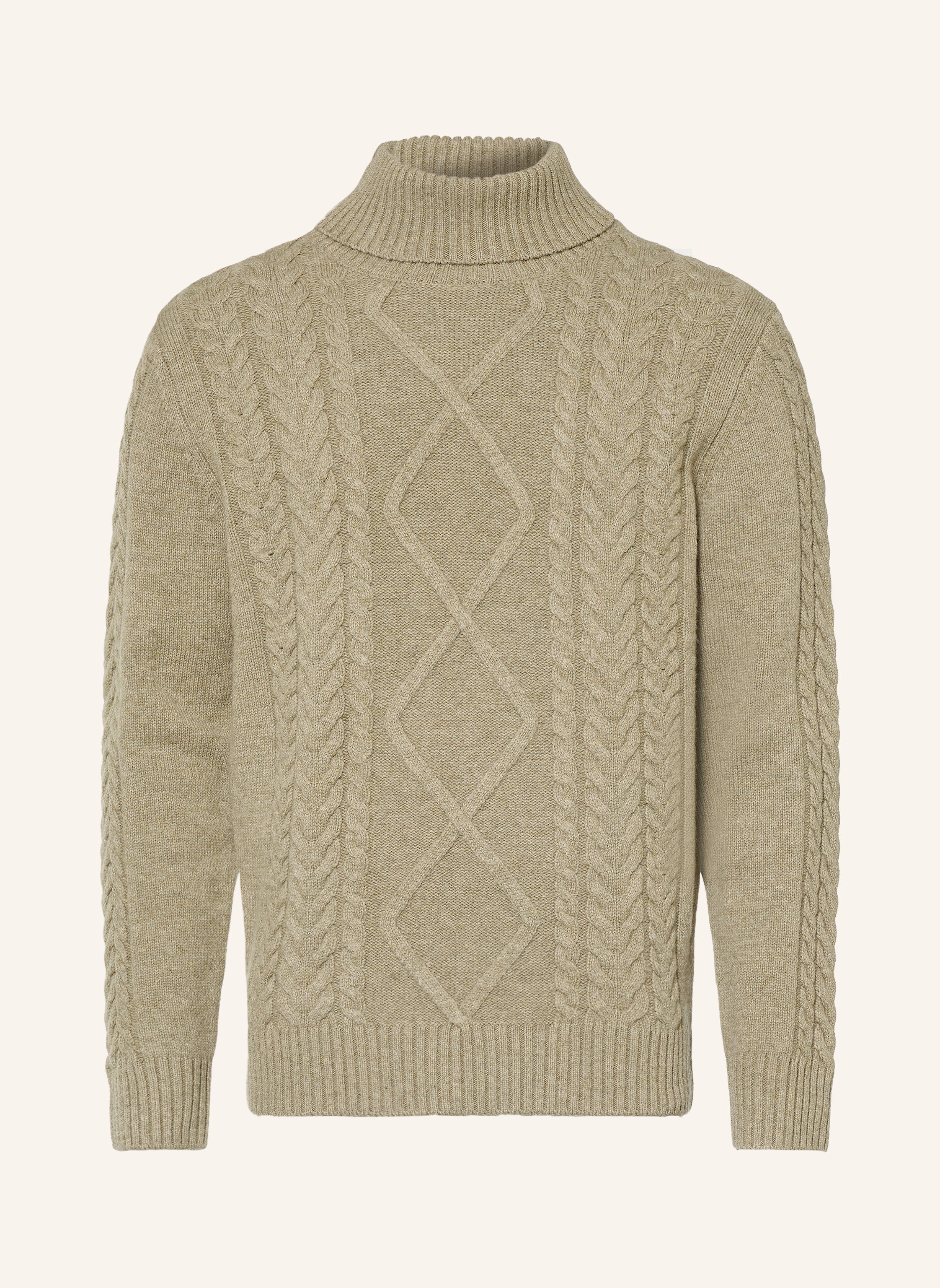 HACKETT LONDON Rollkragenpullover mit Merinowolle