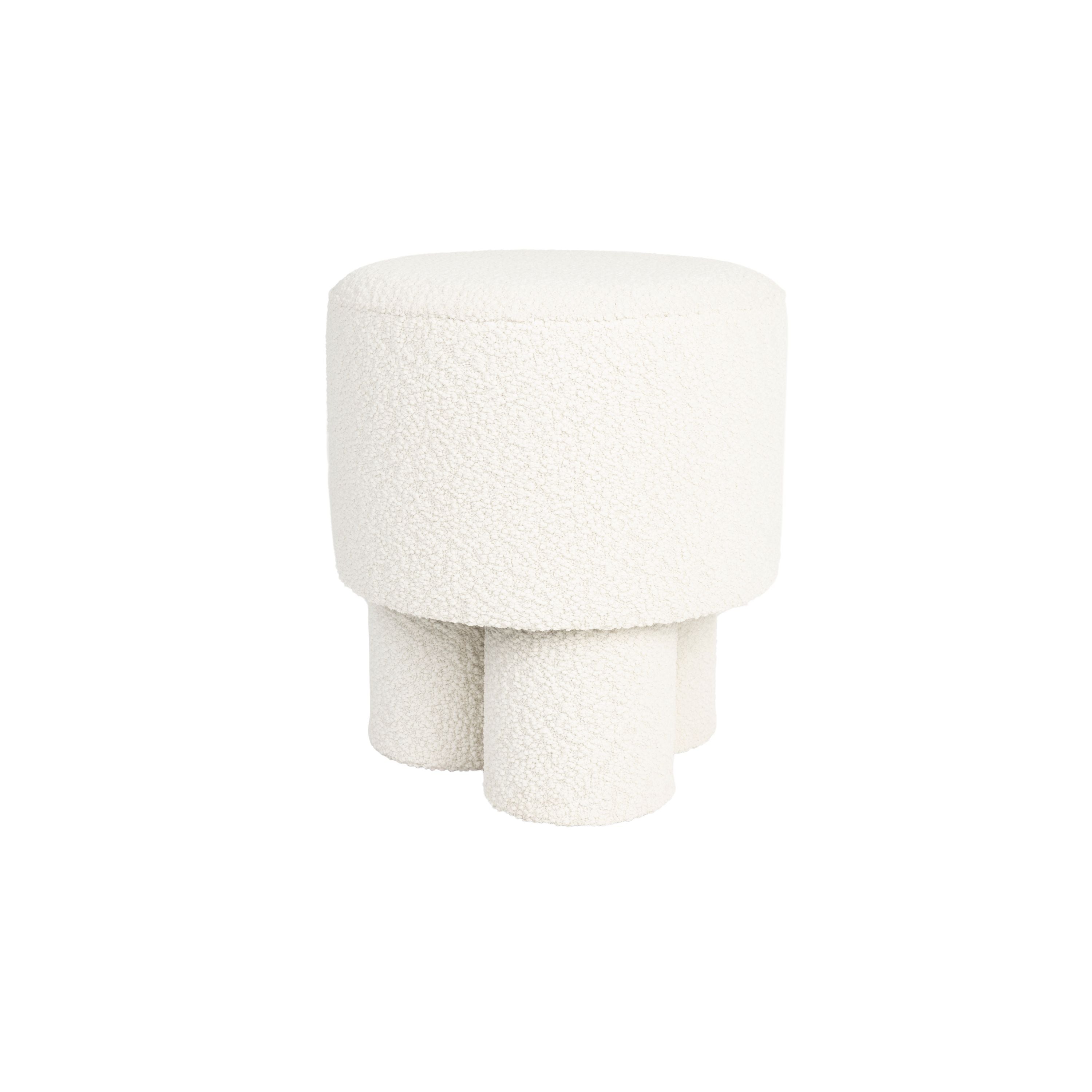 Housecraft Living Marcos Kruk/ Poef Bouclé Wit