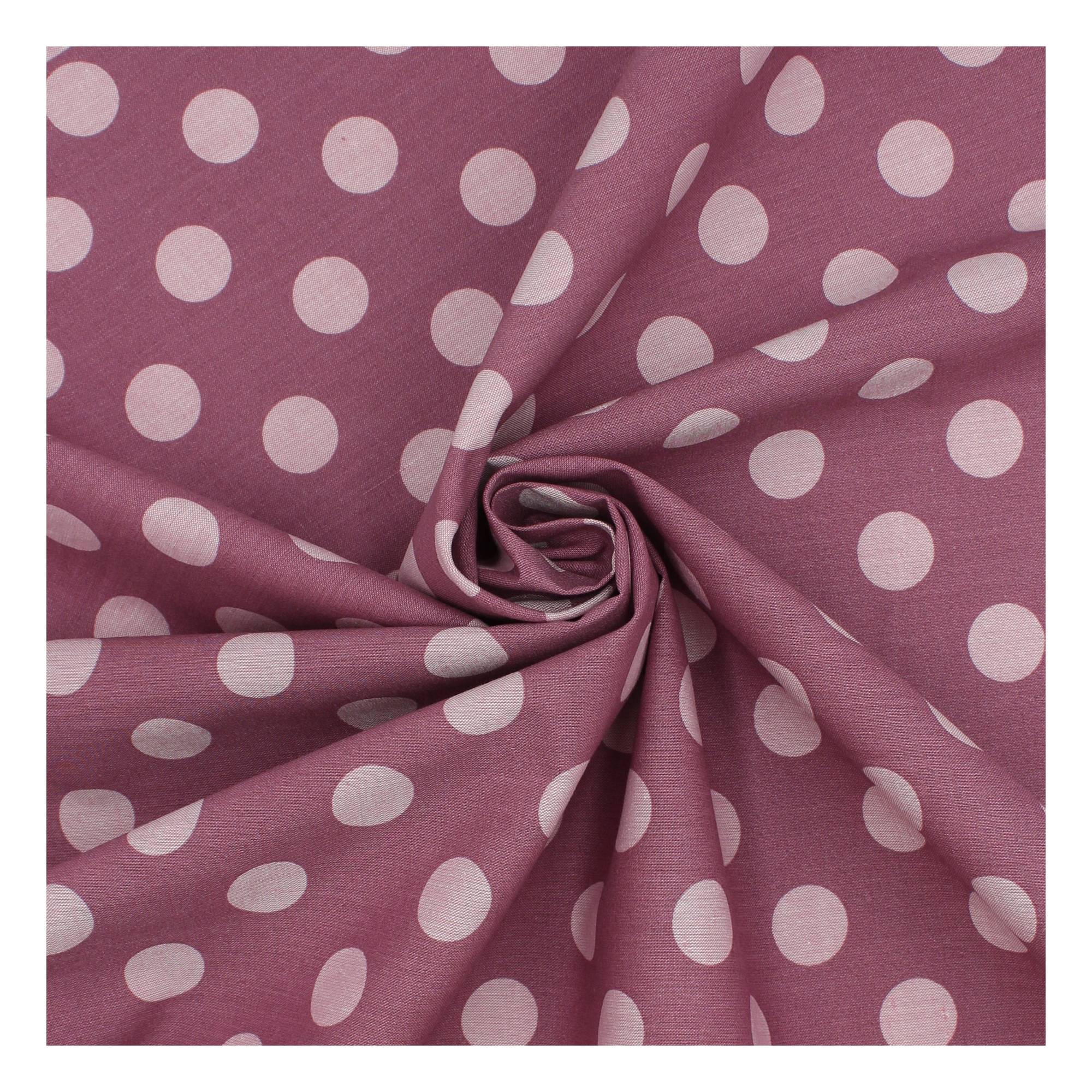 Mauve Hometown Chambray Dots Fabric?by the Metre