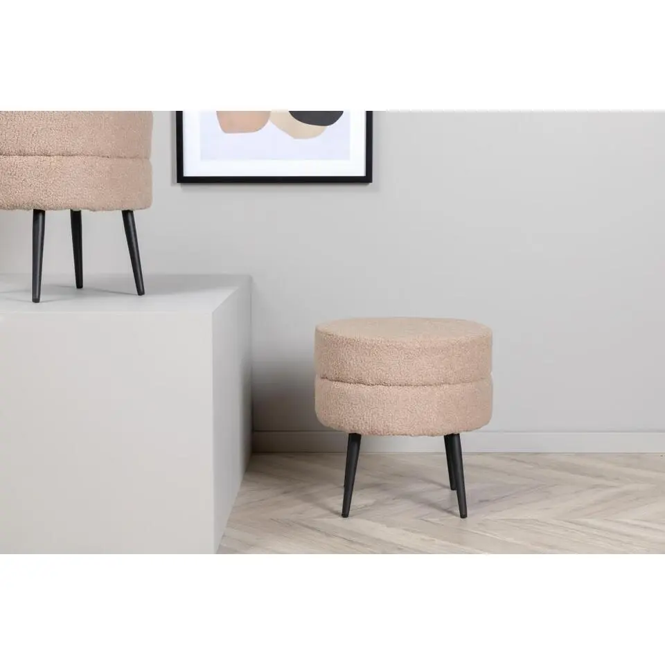 Svea - Zane hocker - teddy - beige