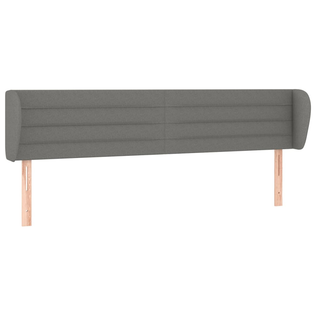 Wezgłowie Szary 203 x 23 x 78/88 cm Tkanina vidaXL